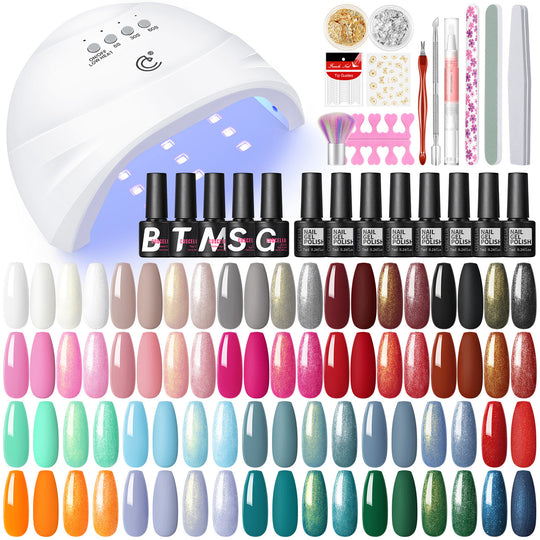 Coscelia Gel Nail Polish Kit with U V Light and Drill Starter Kit 10pc Gel Nail Polish 3pc Poly Nail Gel Nail Art Decoration Gift for Women DIY Home
