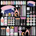 COSCELIA Acrylic Nail Kit with u v Light for Beginners 12PC Glitter Decorations Powders Nail Set Kit Nail Art Professional DIY Gift for Women