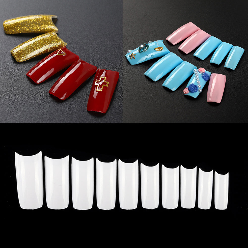Peacecolor Nail Builder Gel False nails, 50PCS False Nails Tips-Half Cover Nail Tips for Salon Home