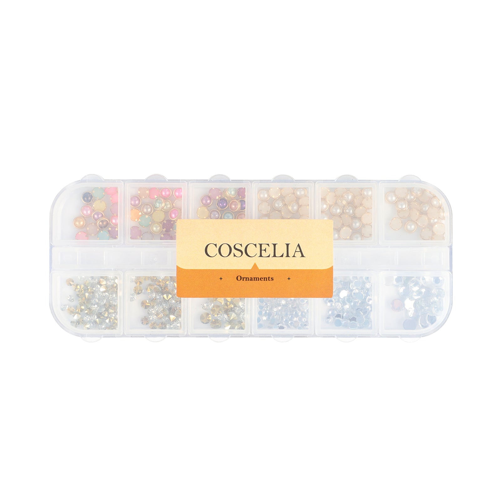 Coscelia 12-Grid Box Ornaments-Nail Art