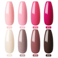 8pc Gel Polish Kit with 36w Lamp Pink Girl Set