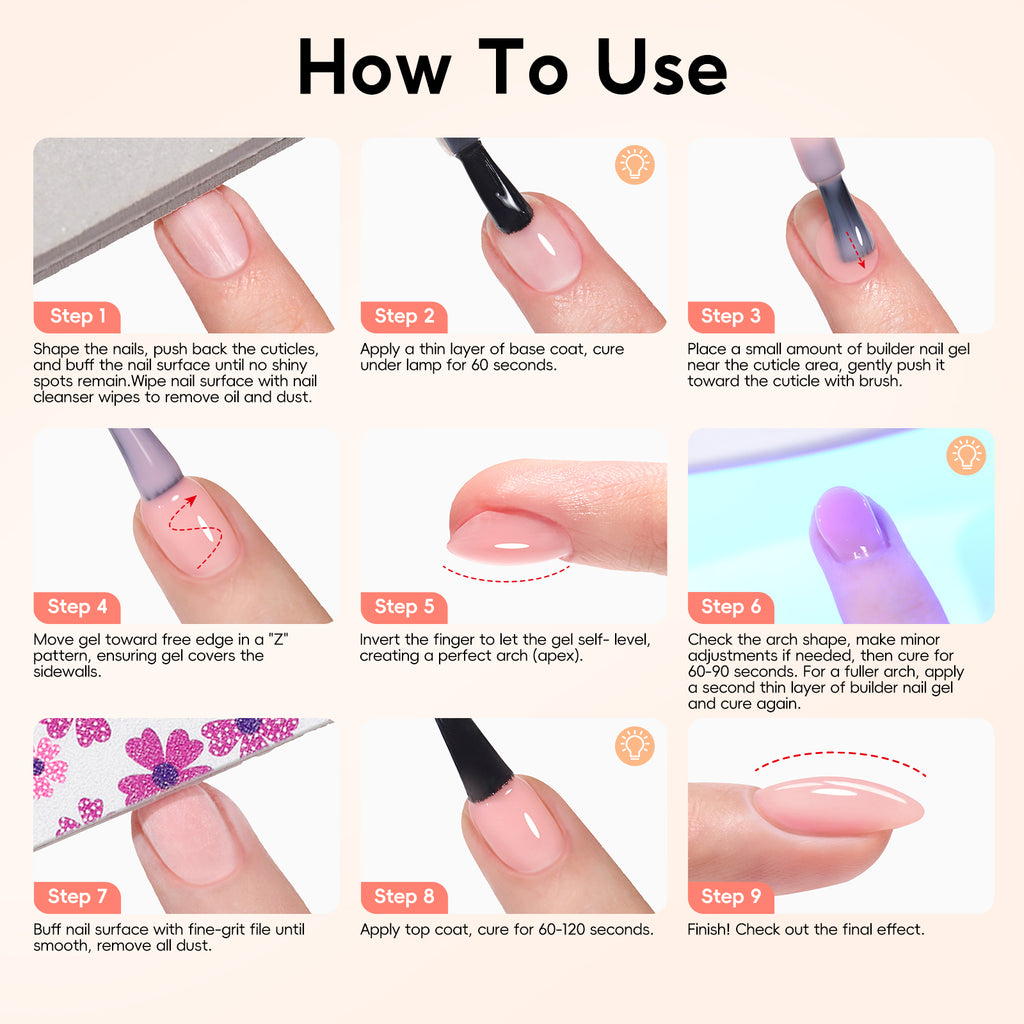 Peacecolor Nail Builder Gel Nail care kits comprising nail polish for Wome Gift