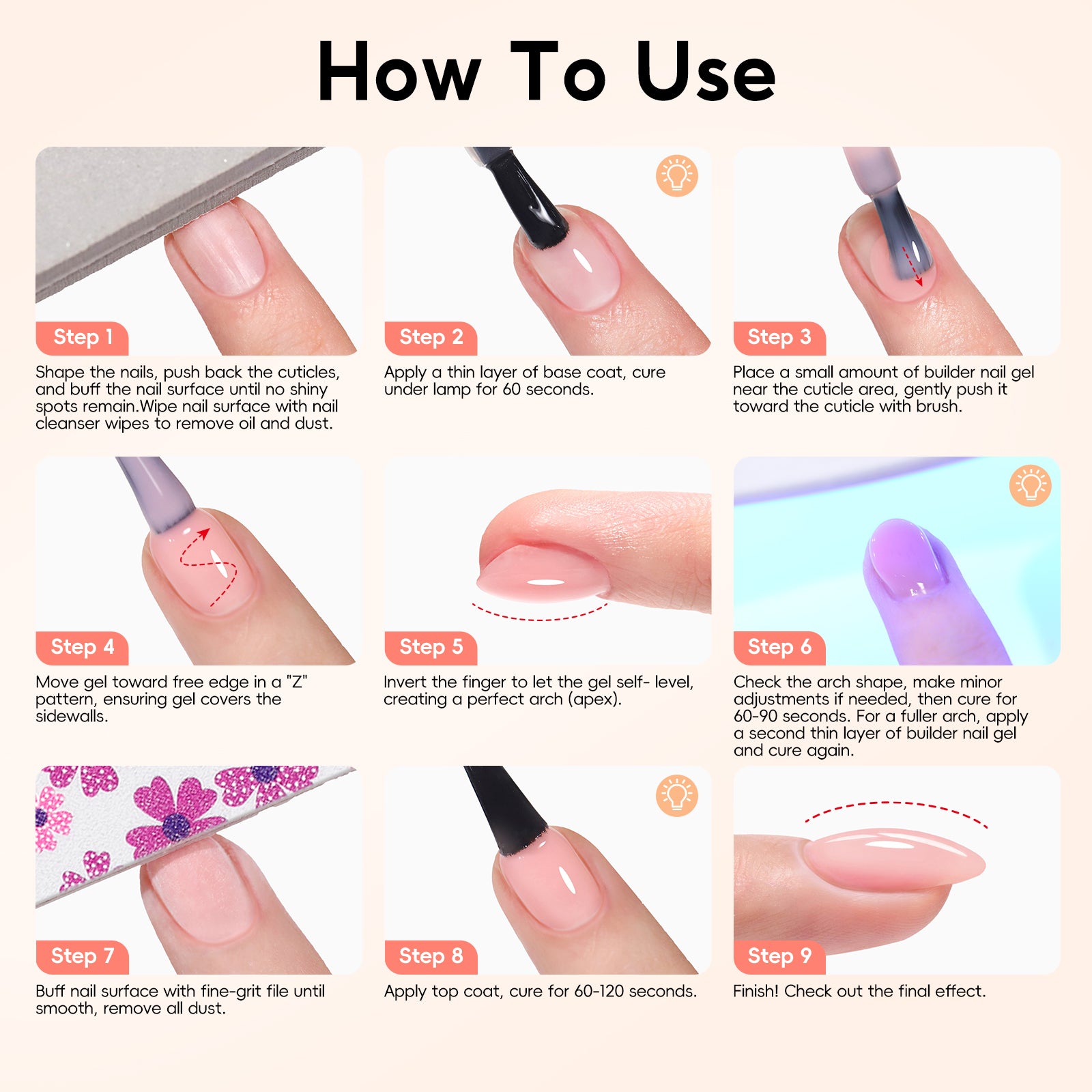 Peacecolor Nail Builder Gel Nail care kits comprising nail polish for Wome Gift