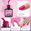 8pc Gel Polish Kit with 36w Lamp Pink Girl Set