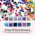 12 Colors of Nail Art Rhinestone