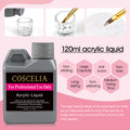 Acrylic Nails Kit Glitter Powder with Monomer 120ml