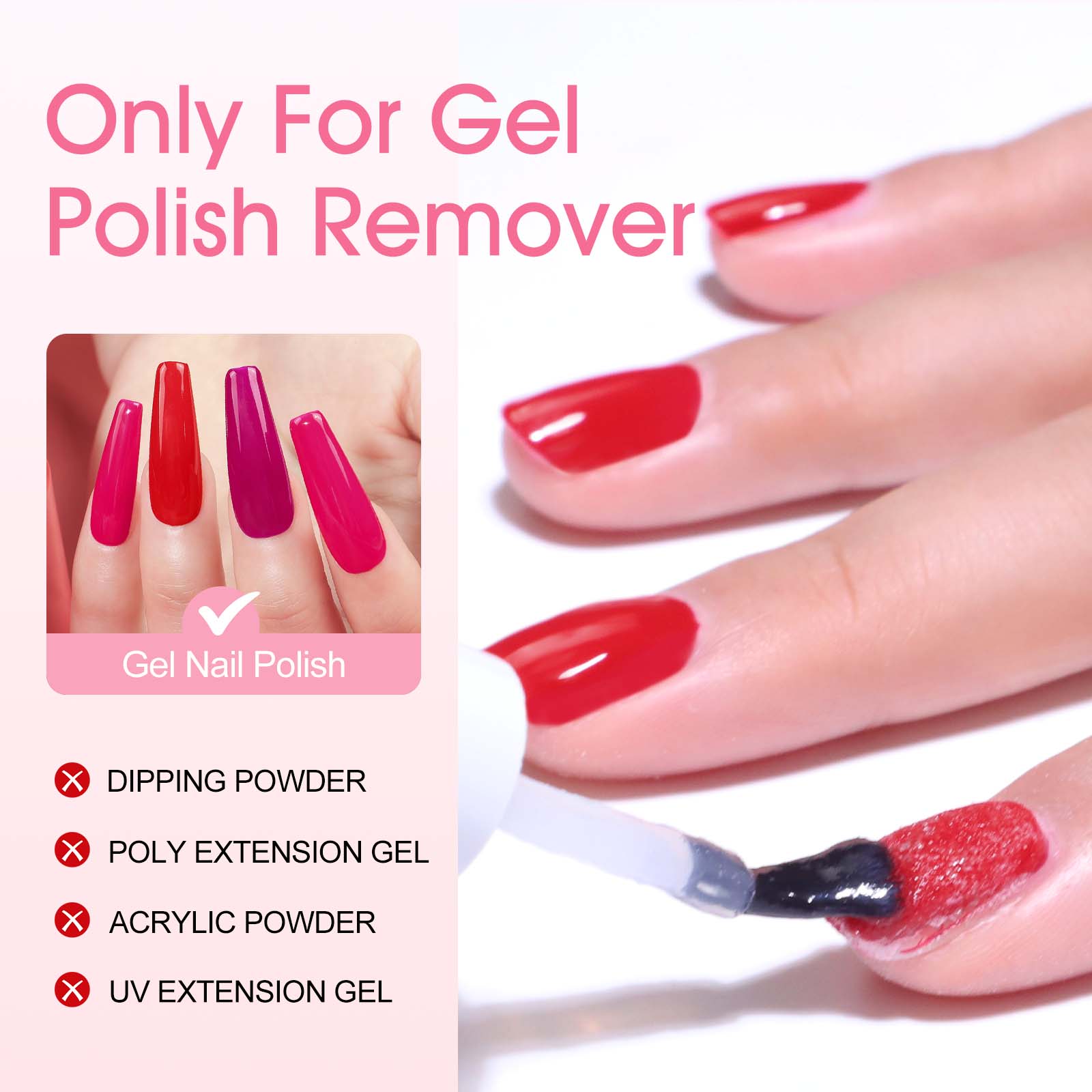 Coscelia Nail Remover Gel - 1PC 8ML Gel Nail Polish Remover 3-5 Minute Quick Removal, No Wrapping/Soaking, Easy to Use, Safe for Natural Nails & Artificial Nails
