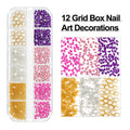 12 Grid Box Nail Art Decorations