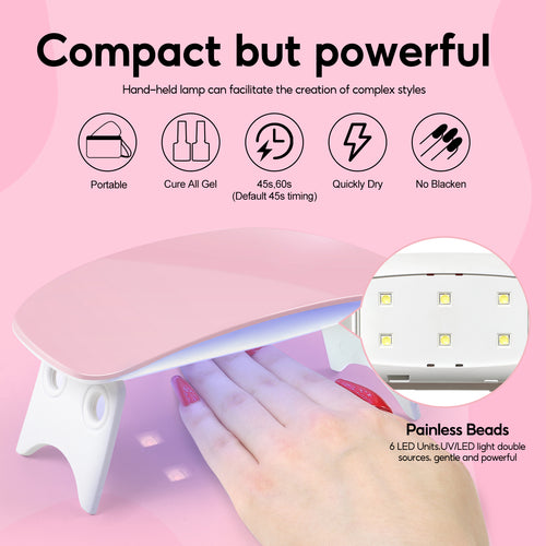 Coscelia Gel Polish Kit Wtih UV Nail Lamp - 4 Colors Gel Polish Set with Base Top Coat ＆ Nail Art Tool Set, Nail Salon Quality, Women Gift