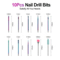 10PC Professional Nail Drill Bilts
