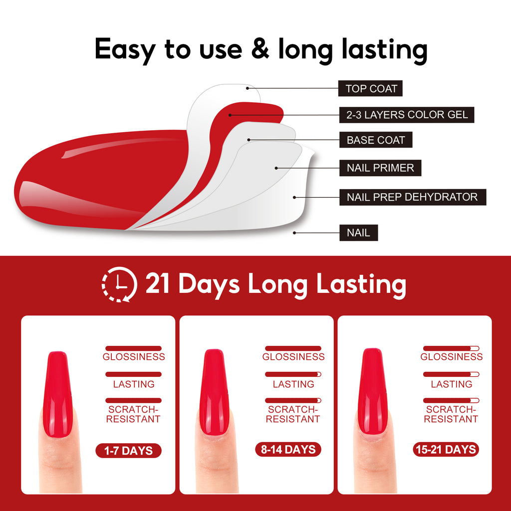 Coscelia 8PCS Gel Polish Set - Long Lasting All for Manicure Nail Art Soak Off LED Gel Polish DIY Nail Painting