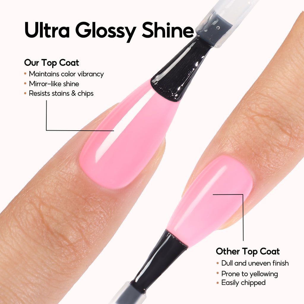 Peacecolor Nail Builder Gel Nail polish top coat, 10ML Top Coat Nail Art Design Manicure Gift