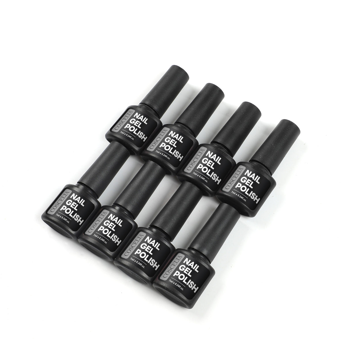 Coscelia 7ml Gel Nail Polish Set 8PCS - Milky Bule Green Yellow Soak Off Gel Polish for Nail Art Design, Salon Quality Home Manicure DIY, Women Gift