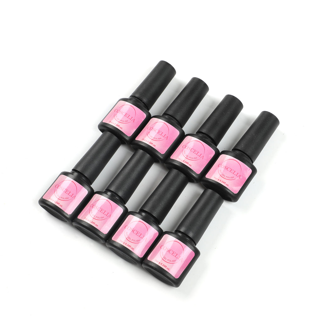 Coscelia 8PCS Gel Polish Set - Long Lasting All for Manicure Nail Art Soak Off LED Gel Polish DIY Nail Painting