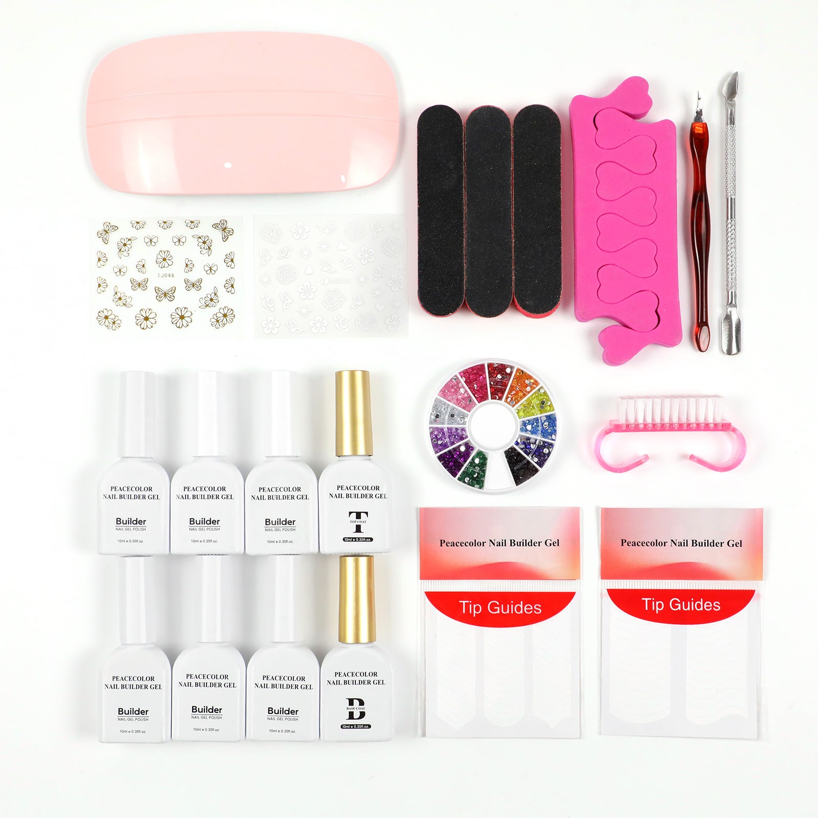 Peacecolor Nail Builder Gel Nail care kits comprising nail polish for Wome Gift