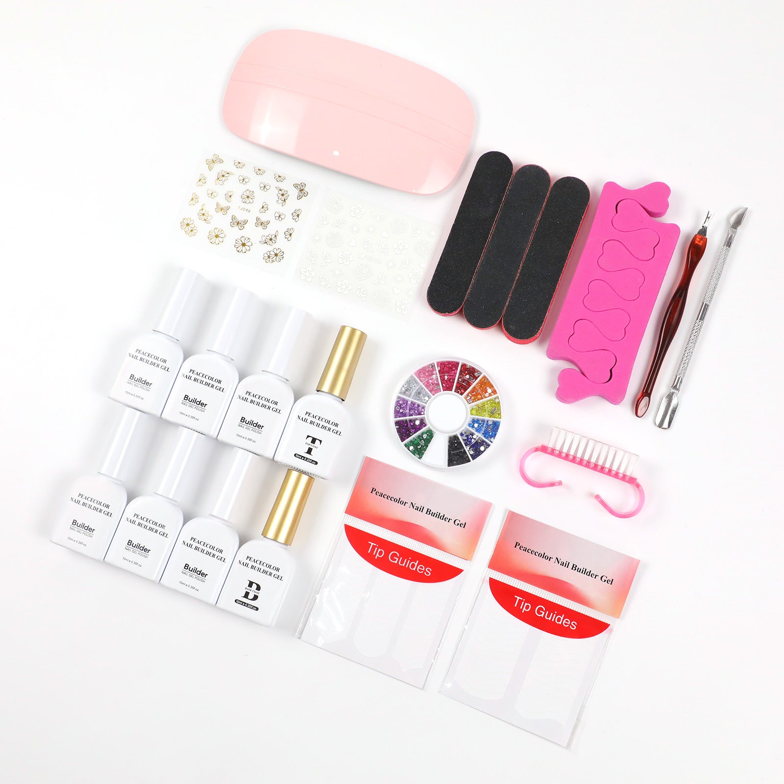 Peacecolor Nail Builder Gel Nail care kits comprising nail polish for Wome Gift