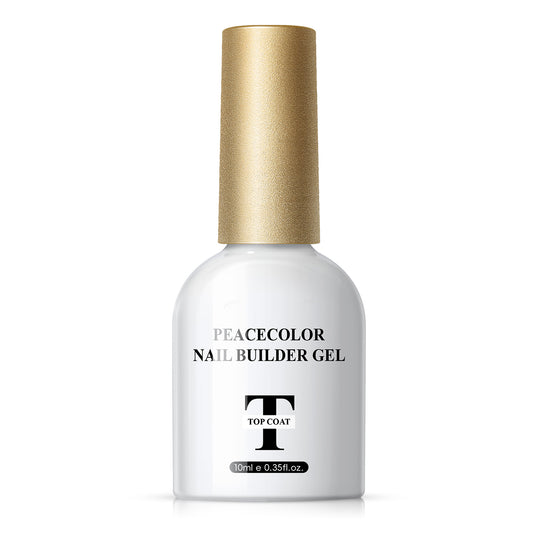 Peacecolor Nail Builder Gel Nail polish top coat, 10ML Glossy Top Coat Soak Off Long Lasting Nail Art Design Manicure Gifts for Women