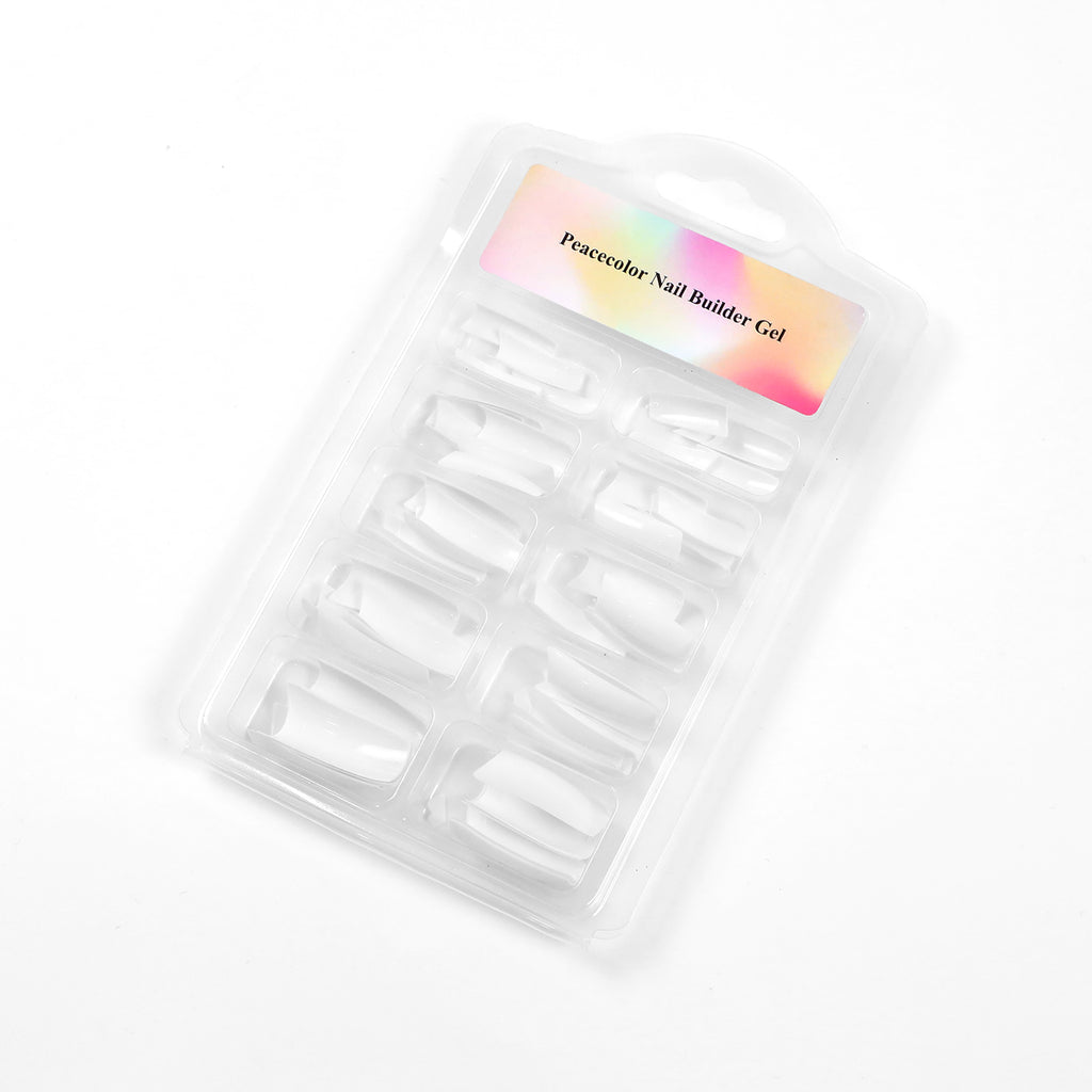 Peacecolor Nail Builder Gel False nails, 50PCS False Nails Tips-Half Cover Nail Tips for Salon Home