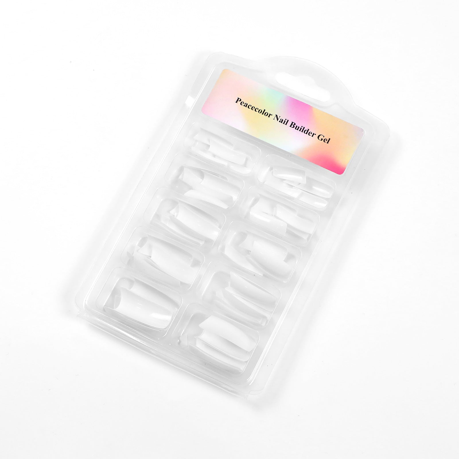 Peacecolor Nail Builder Gel False nails, 50PCS False Nails Tips-Half Cover Nail Tips for Salon Home