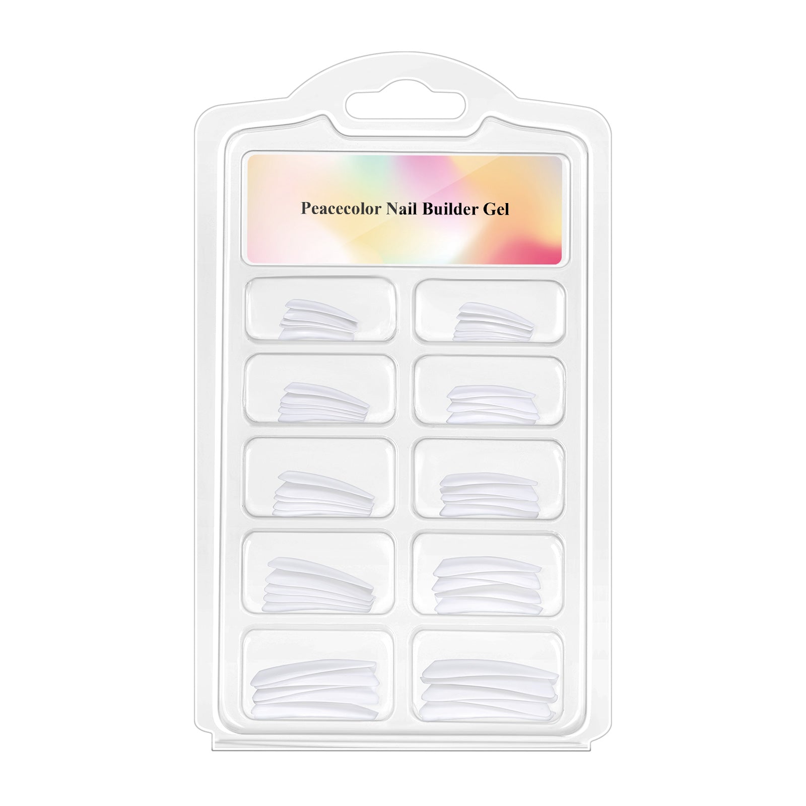 Peacecolor Nail Builder Gel False nails, 50PCS False Nails Tips-Half Cover Nail Tips for Salon Home