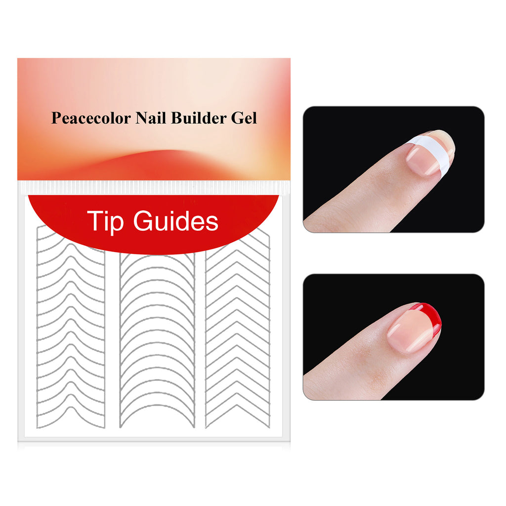 Peacecolor Nail Builder Gel Nail art stickers, 1PC French Art Stickers for DIY Women