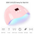 8pc gel nail polish kit 36w lamp uv/led
