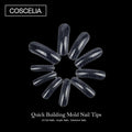 Coscelia 50pc Clear False Nails with Scale