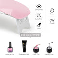 6pc gel polish kit 6w lamp