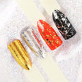 1pc Gold Silver Nail Foil Wire with eye shadow brush