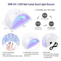 Coscelia 6pc Poly Gel Nail Kit 36w Lamp UV/LED