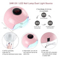 Coscelia 8pc temperature changing gel polish kit 24w lamp